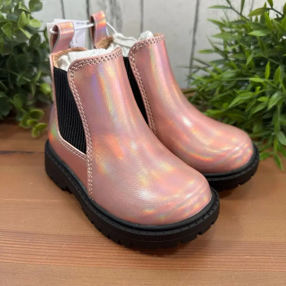 Old‎ Navy Toddler Girls Faux-Leather Chelsea Boots Size 5